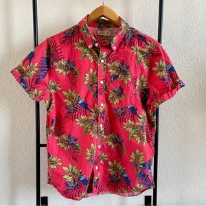 Men’s Hollister Tropical Shirt Size M, Short Sleeve Button Down